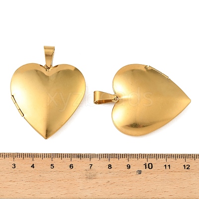 316 Stainless Steel Locket Pendants STAS-K321-12C-G-1