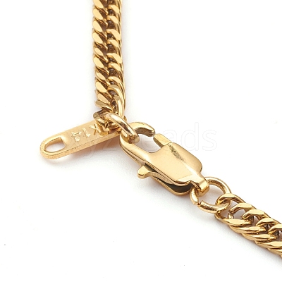 304 Stainless Steel Diamond Cut Cuban Link Chain Necklaces NJEW-JN03367-02-1