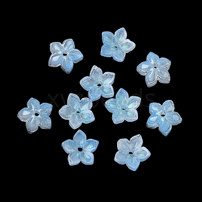 Dyed & Heated Glass Bead Caps X-GLAA-Z019-02L-1