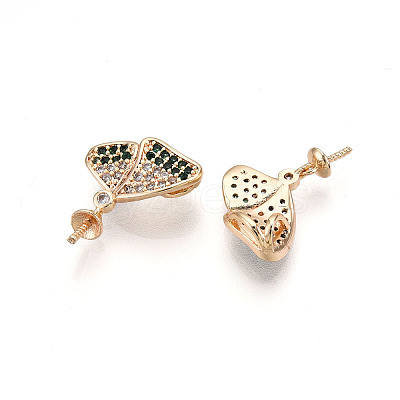 Brass Micro Pave Cubic Zirconia Peg Bails ZIRC-T016-23-1