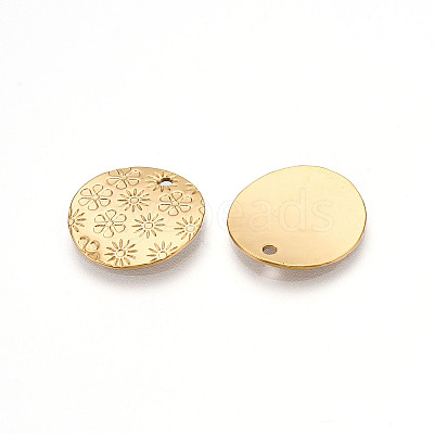 304 Stainless Steel Pendants STAS-N109-01G-1