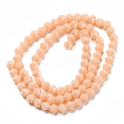 Opaque Solid Color Electroplate Glass Beads Strands GLAA-F029-P4mm-C06-1