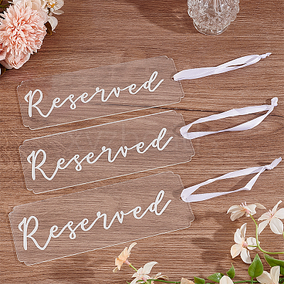 Acrylic Seat Reservation Sign Hanging Ornaments AJEW-WH0534-61A-1