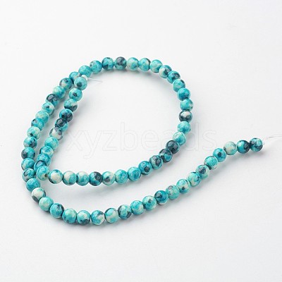 Natural Ocean White Jade Bead Strands G-G916-6mm-04-1