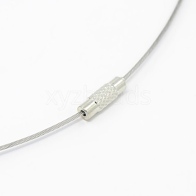 201 Stainless Steel Wire Necklace Cord TWIR-SW001-5-1
