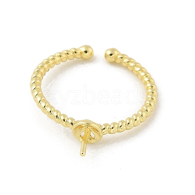 Brass Cup Peg Open Cuff Ring Settings LS-KK-G518-02G-02-1