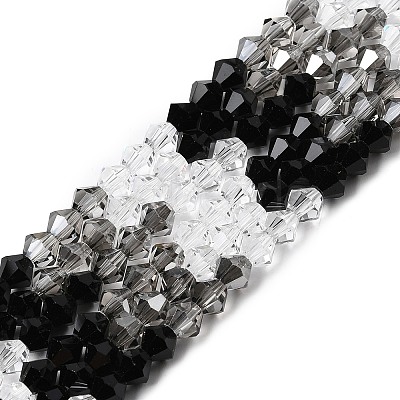 Transparent Gradient Color Glass Beads Strands GLAA-F131-01B-05-1