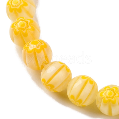 Handmade Millefiori Lampwork Beads Strands LAMP-G164-05F-1