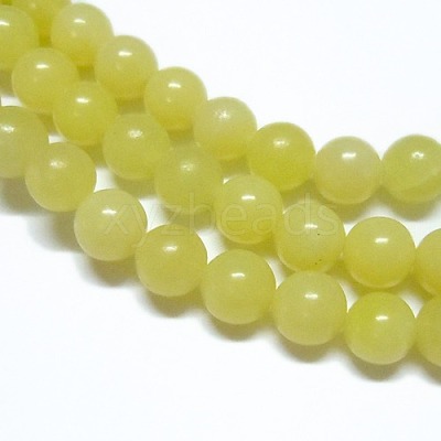 Natural Lemon Jade Beads Strands X-G-H1631-4MM-1