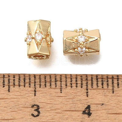 Brass Micro Pave Cubic Zirconia KK-Q001-07G-1