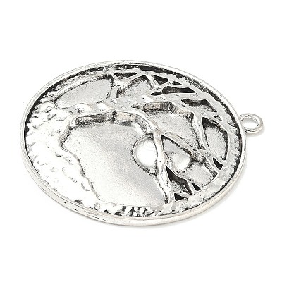 Tibetan Style Alloy Big Pendants TIBEP-F077-01B-1