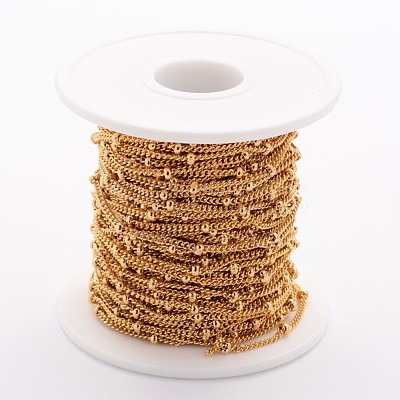 304 Stainless Steel Twisted Chains CHS-K003-02G-0.5MM-1