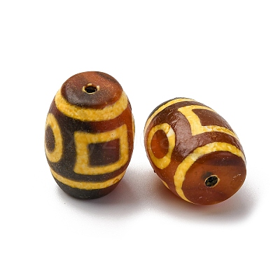 Tibetan Style dZi Beads TDZI-NH0001-E04-02C-1