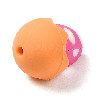 Easter Eggshell Food Grade Eco-Friendly Silicone Focal Beads SIL-Q022-06D-1