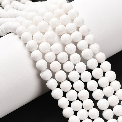 Natural Mashan Jade Round Beads Strands G-D263-6mm-XS01-1