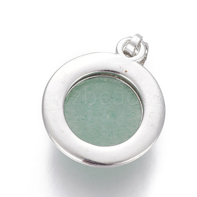 Natural Green Aventurine Pendants G-L512-B09-1