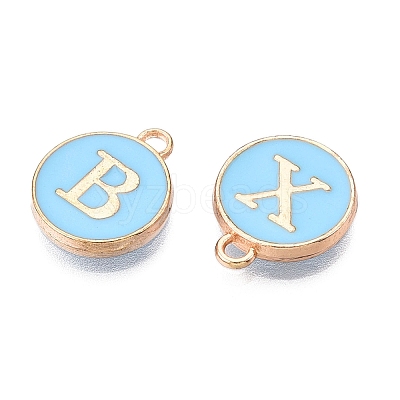 Initial Letter A~Z Alphabet Enamel Charms ENAM-Q437-02-1