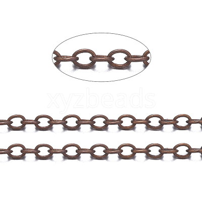 Brass Cable Chains X-CHC-034Y-R-NF-1