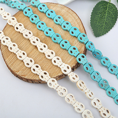 4 Strands 4 Styles Dyed Synthetic Turquoise Beads Strands Sets G-AR0005-41A-1
