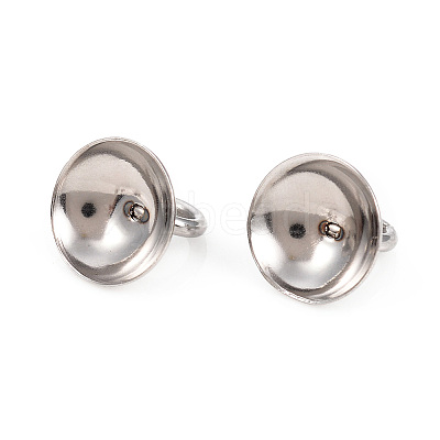 201 Stainless Steel Bead Cap Pendant Bails STAS-L244-27E-P-1