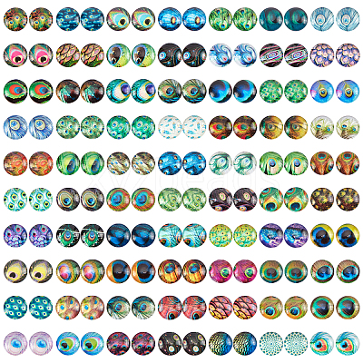 Flatback Glass Cabochons for DIY Projects GGLA-S047-04B-A12mm-1