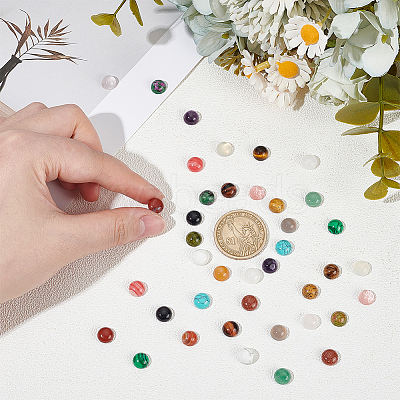 40Pcs 20 Styles Gemstone Cabochons G-PH0002-96-1