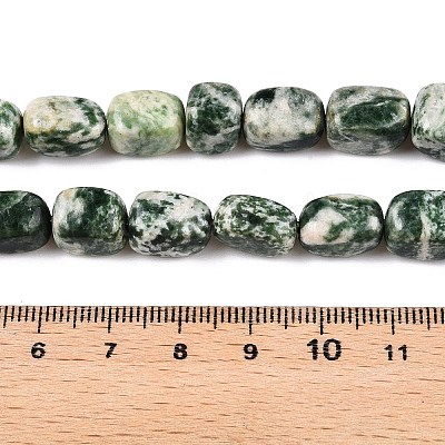 Natural Green Spot Jasper Beads Strands G-T138-96-1
