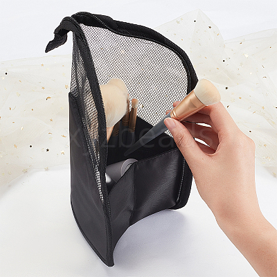 Portable Nylon & PVC Laser Transparent Cosmetic Storage Bags ABAG-WH0035-032B-1