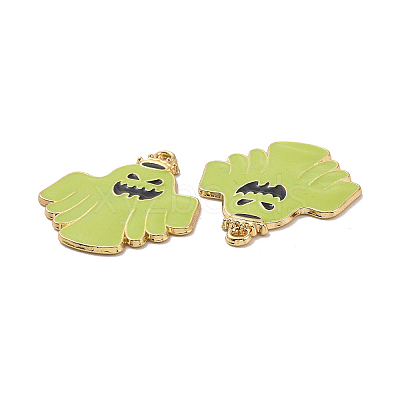 Halloween Theme Rack Plating Alloy Enamel Pendants PALLOY-O109-51LG-1
