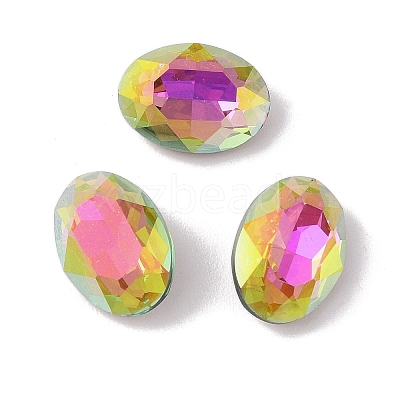 Glass Rhinestone Cabochons RGLA-L029-02B-VRLA-1