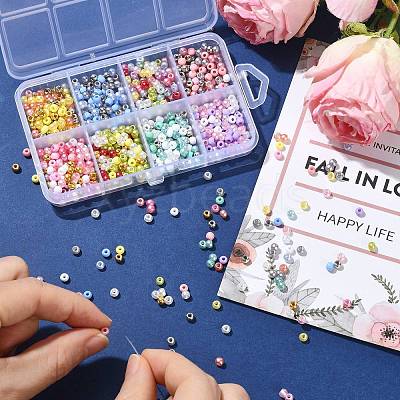 800Pcs 8 Colors Opaque Acrylic Beads OACR-CJ0002-61-1