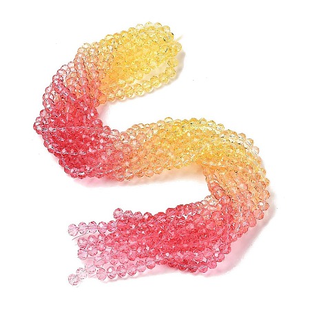 Transparent Painted Glass Beads Strands X1-DGLA-A034-T6mm-A07-1