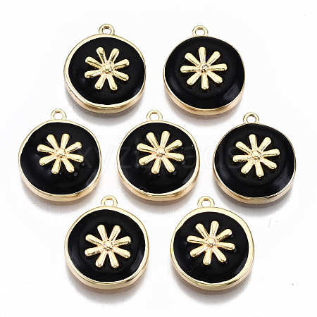 Brass Enamel Pendants KK-R114-15-NF-1