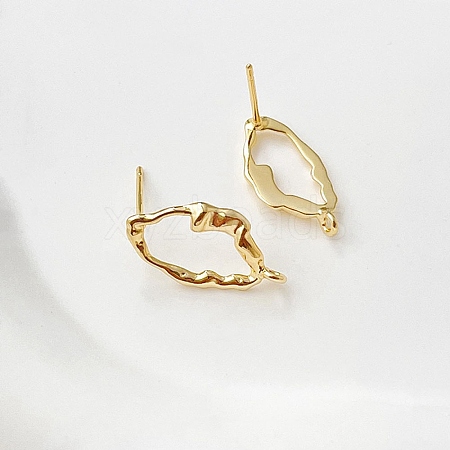 Brass Stud Earrings Findings PW-WG24111-02-1