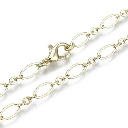 Brass Cable Chains Necklace Making MAK-S072-16A-14KC-1