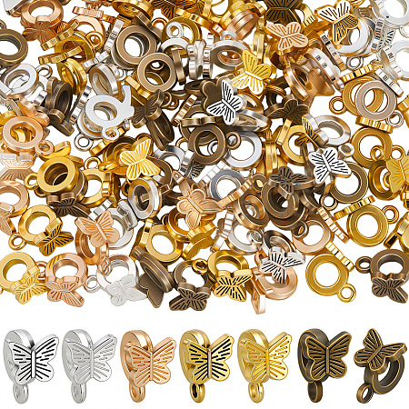 120Pcs 6 Colors Alloy Tube Bails FIND-SC0017-99-1