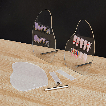 4 Sets Acrylic Nail Art Display Board ODIS-DC0001-06-1