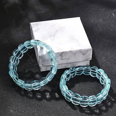 Glass Beads Stretch Bracelets for Women Men BJEW-M049-04A-1