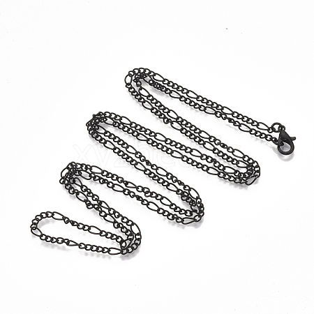 Brass Coated Iron Curb Chain Necklace Making MAK-T006-04A-1