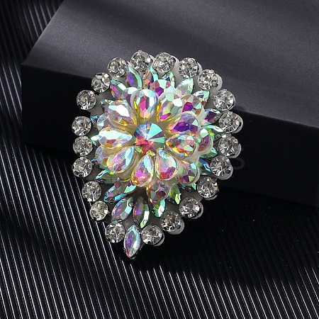 Alloy Crystal AB Rhinestone Brooches JEWB-M046-22-1