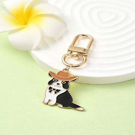 Cowboy Theme Alloy Enamel Pendant Decorations HJEW-YW00022-01-1