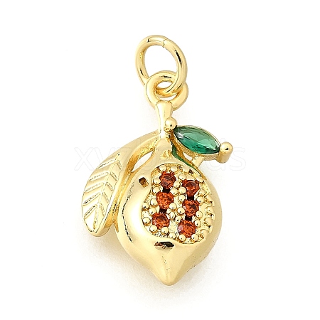 Brass Micro Pave Cubic Zirconia Pendants KK-F896-03A-G-1