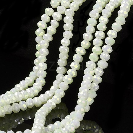 Electroplate Opaque Glass Beads Strands EGLA-A034-P8mm-T15-1