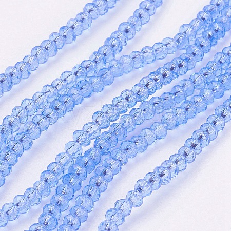 Transparent Glass Beads Strands X-GLAA-R135-2mm-07-1