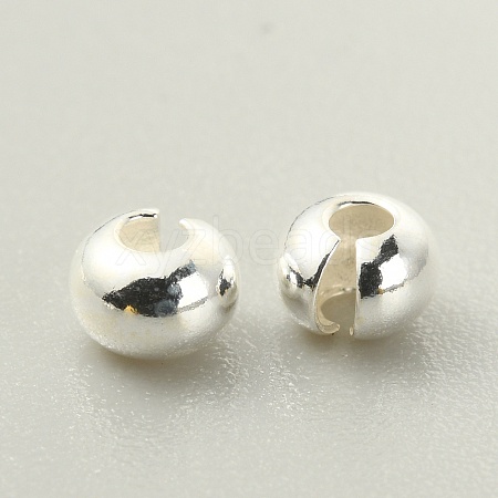 925 Sterling Silver Crimp Beads Covers FIND-WH0120-53B-1