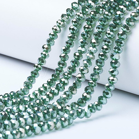 Electroplate Glass Beads Strands EGLA-A034-T4mm-C03-1