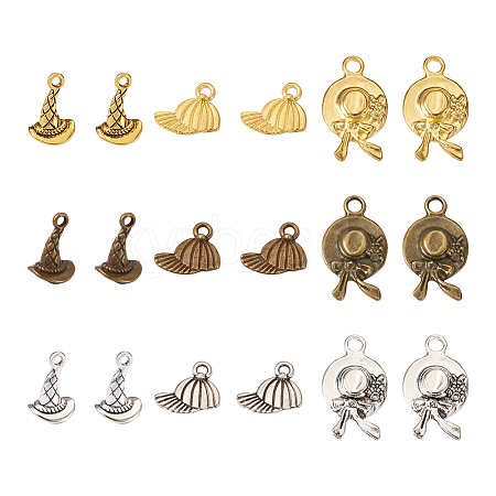 Cheriswelry 18Pcs 9 Style Zinc Alloy Pendants FIND-CW0001-21-1