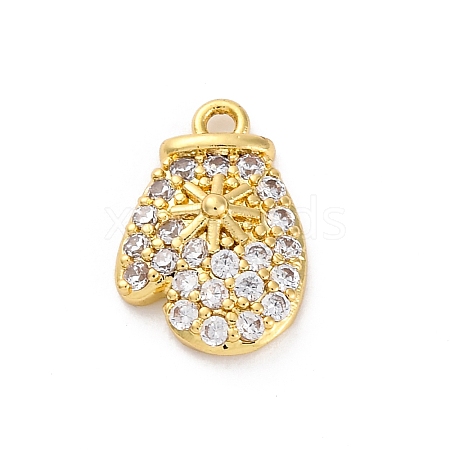 Christmas Series Brass Micro Pave Cubic Zirconia Pendants KK-Q010-01G-03A-1