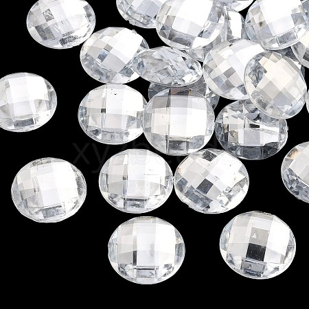 Acrylic Rhinestone Cabochons GACR-R002-25mm-08-1