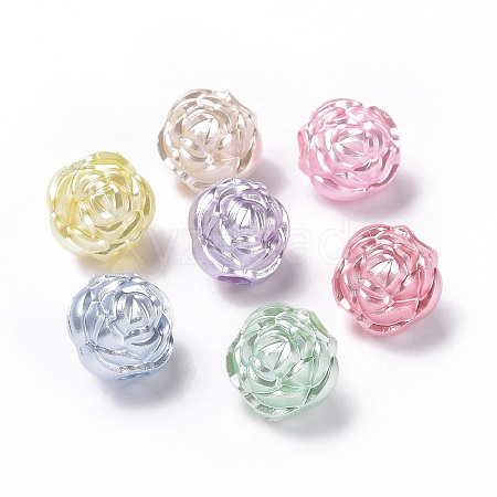 Imitation Pearl Acrylic Beads X-OACR-E013-12-1